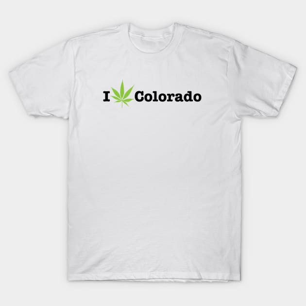 I Love Colorado Pot Leaf T-Shirt by HolidayShirts